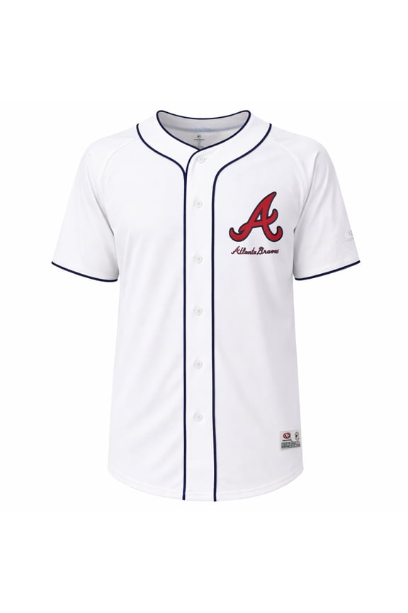 MLB Atlanta Braves Men's White Full Button Jersey