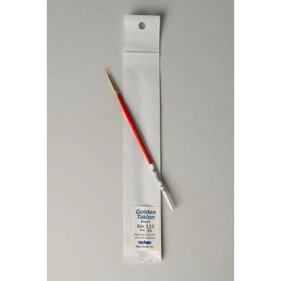 ATLAS BRUSH CO. 155-I-5/0 Golden Taklon Round 5/0 Pkg Multi-Colored