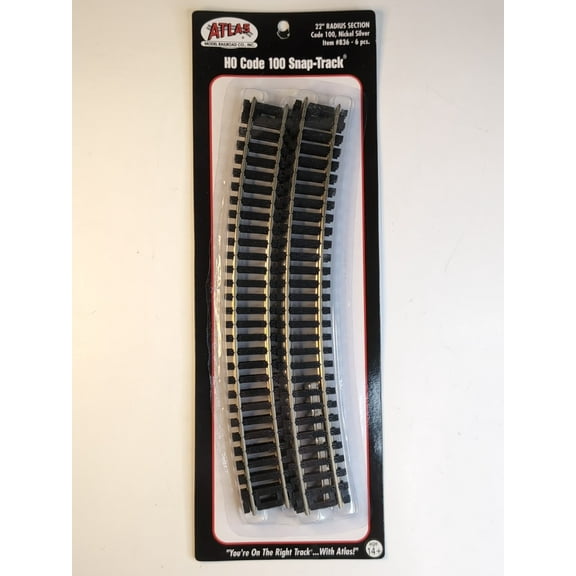 ATLAS HO SCALE 24" RADIUS CURVES TRACK CODE 100 ATL837