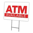 thumbnail image 1 of ATM 18"x24" Yard Sign & Stake | Advertise Your Business | Stake Included Image On Front Only | Made in The USA, 1 of 3