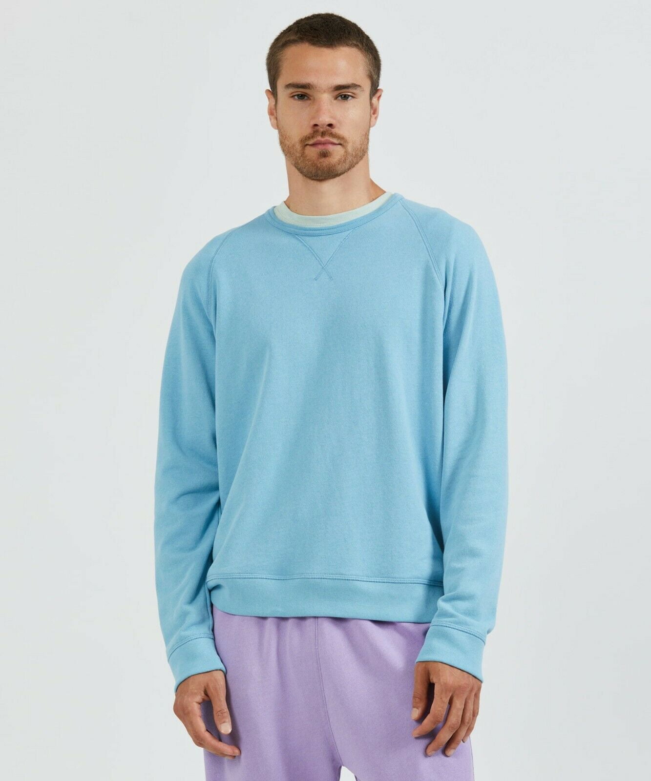 ATM Anthony Thomas Melillo Men's French Terry Crewneck Sweatshirt Ocean  Blue-Med - Walmart.com