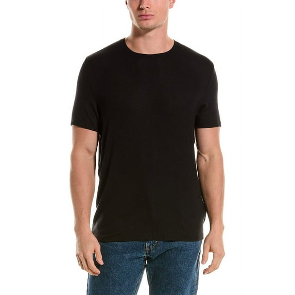 ATM Anthony Thomas Melillo Men's Modal Rib Oversized Crew Neck Tee, Black Medium