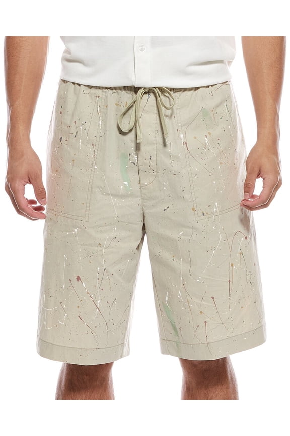 mens Splatter Painted Short, m, Red