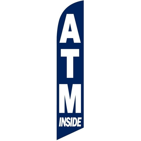 ATM Inside Feather Banner Swooper Flag for Festivals and Events, Replacement Flag Only