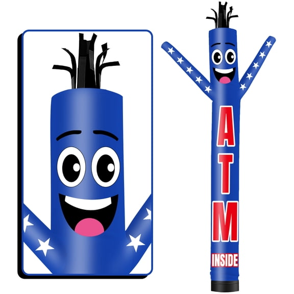 ATM Inside Inflatable Tube Man Wacky Wavy Dancing Guy for Outdoor Decoration Advertising Business Promotion (Blower Not Included)