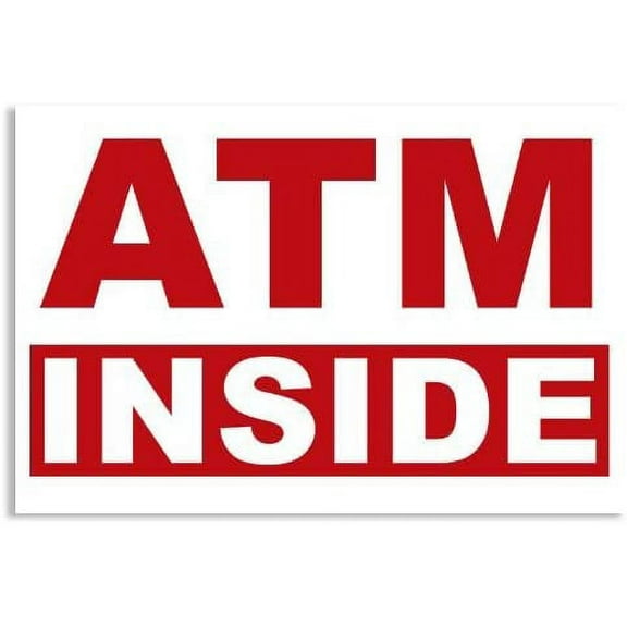 ATM Inside - Store Business 3M Reflective sticker| Window Decal