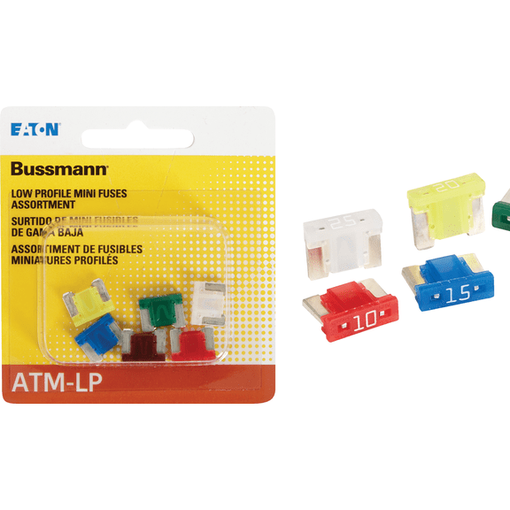 ATM Low Profile Mini Fuse Assortment - Single Pack Heavy-Duty Construction, Professional Use