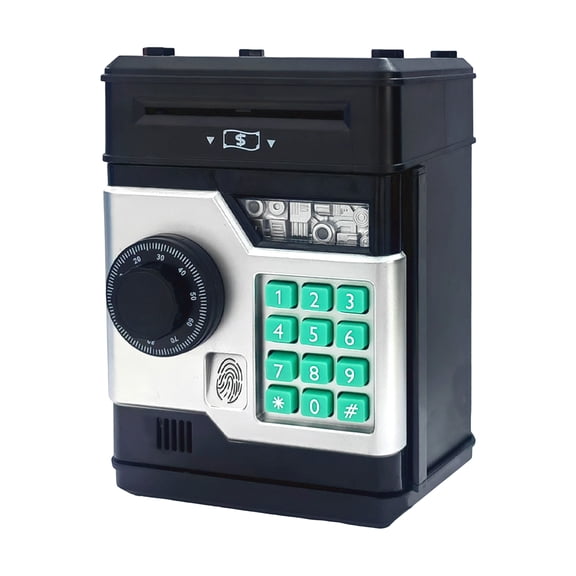 ATM Money Bank, Electronic Password Protected Piggy Bank with Auto Bill Feeder, Large Capacity Coin Savings Box, 4 Digit Code Security Lock