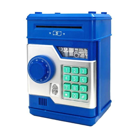 ATM Money Bank, Electronic Password Protected Piggy Bank with Auto Bill Feeder, Large Capacity Coin Savings Box, 4 Digit Code Security Lock