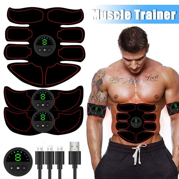 ATMOKO Muscle Trainer Abdominal Toning Trainer Workout Muscle ABS Stimulator Toner Fitness Belt with USB Rechargeable