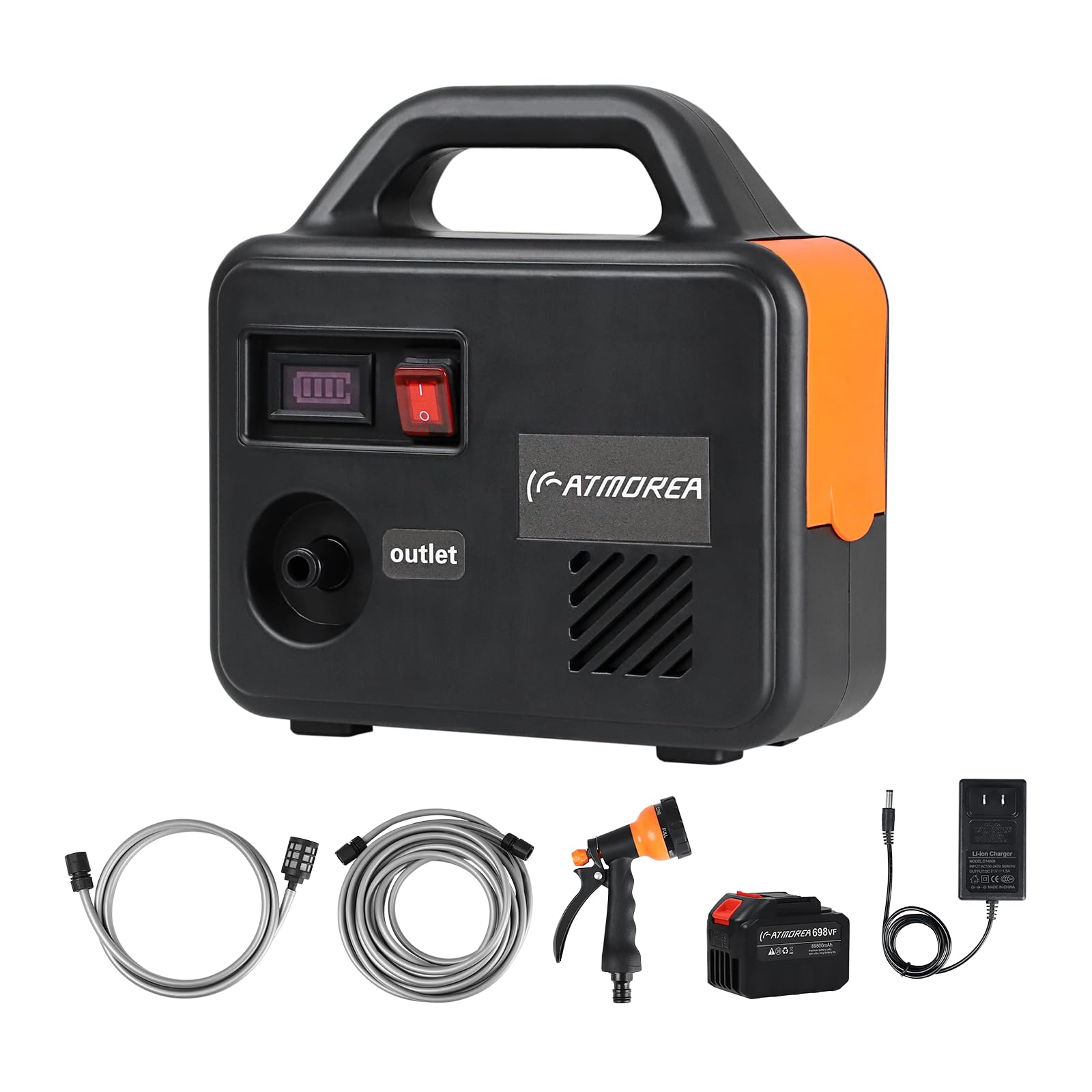 ATMOREA Cordless Water Transfer Pump 20V Battery 200GPH Portable