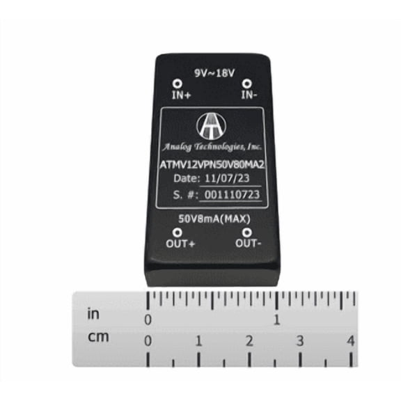 ATMV12VPN50V80MA2  12-14V to 50V Isolated DC-DC Power Module, 4W, 80mA