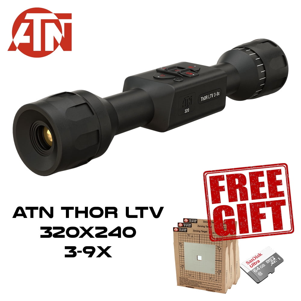 ATN ThOR LTV Thermal Scope 320x240 Resolution 3-9x 19mm Black with Video Recording