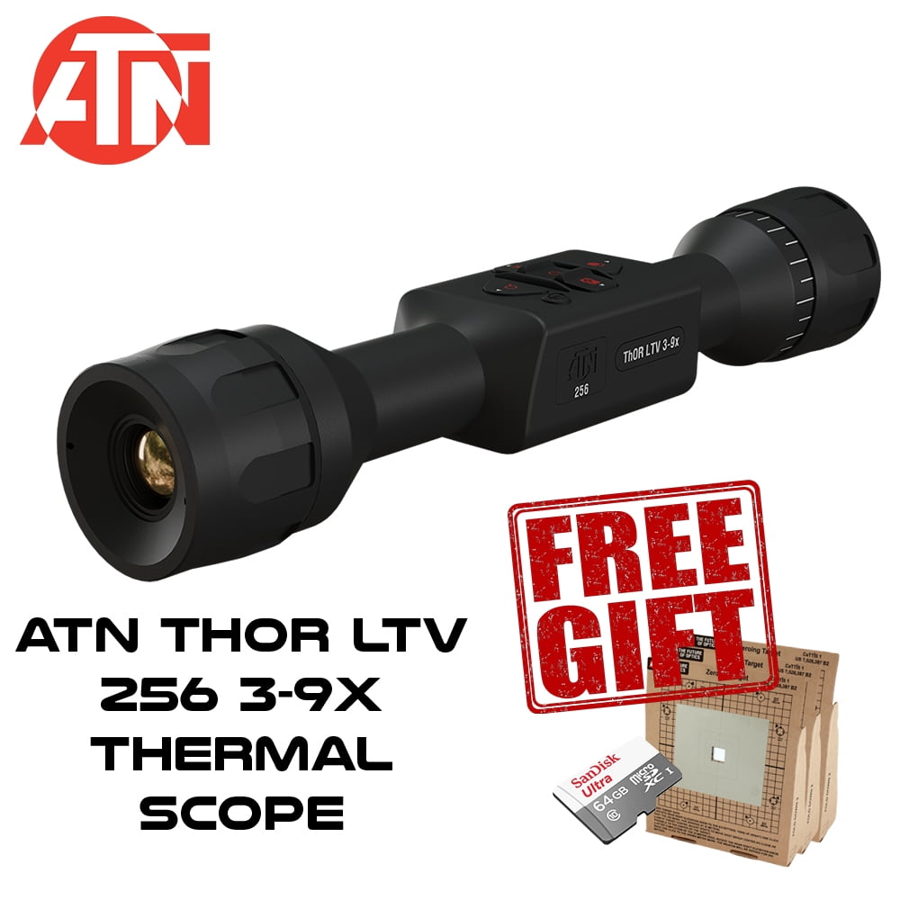 ATN Thor LTV 3-9x, 256x192 Thermal Scope Free Gift Thermal Target + SD Card