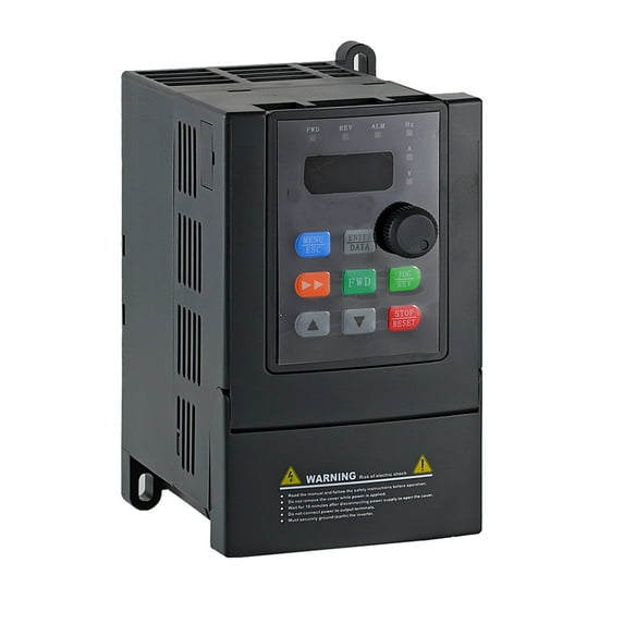 ATO 220V 2hp 1.5kW VFD Variable Frequency Drive 1 Phase to 3 Phase Inverter for 3-Phase AC Motor Speed Controls