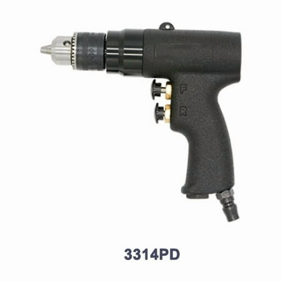 ATO 3/8 inch Pneumatic Drill 1400rpm High-speed Reversible Rotation Air Drill Tool for Wood and steel Hole Drilling, Reversible Pneumatic Air Drill