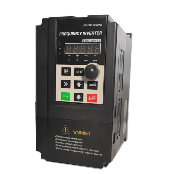 ATO 5hp 4kW VFD Variable Frequency Drive, 110V Single Phase Input to 220V 1 Phase or 3 Phase Output for Spindle Motor Speed Control