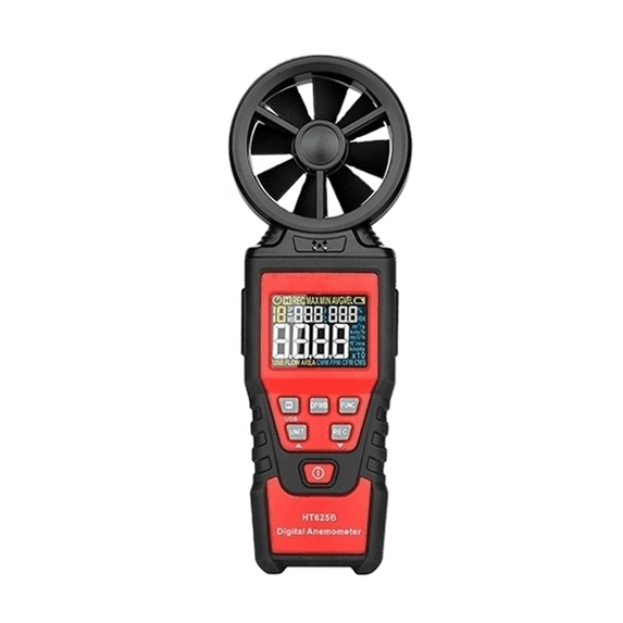 ATO Handheld Digital Vane Anemometer, 0.4~30m/s Wind Speed Meter, 0~9999 CFM Air Volume Tester, Temperature Humidity Dew Point Wet Bulb Measurement for HVAC Industry Outdoor Weather Monitoring