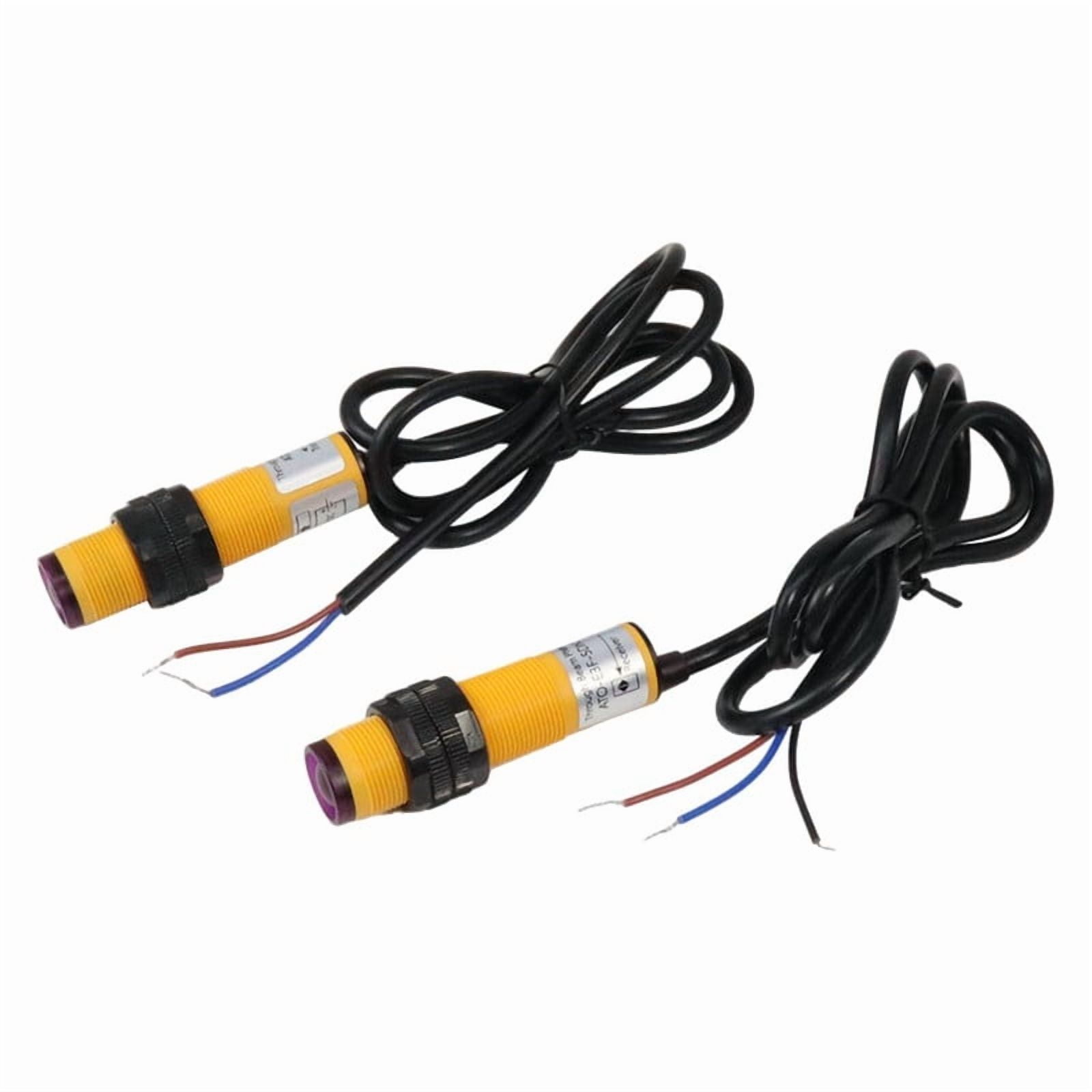ATO Photoelectric Switch Sensor, M18 Through-Beam Reflection Optical Through Beam Photoelectric Sensor,NPN NC 6-36VDC ,Infrared light 660nm
