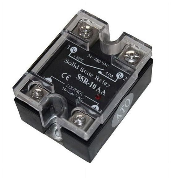 ATO Solid State Relay SSR-10AA single phase,AC to AC, Input 70-280V DC To Output 24-480V 10A