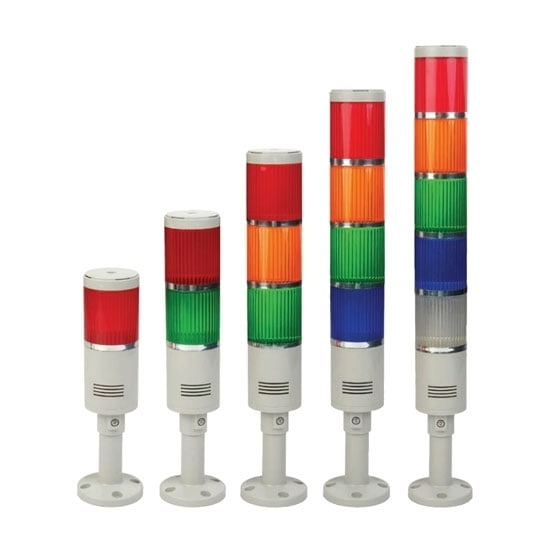 ATO Stack Light Flash LED, AC 110V, Industrial Signal Tower Light 5 Color,Machine Monitoring with Buzzer (3 Layers)