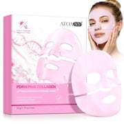 ATOANY PDRN Pink Collagen Hydrogel Face Mask, 300Da Collagen, Firming & Hydrating Care, 6 Sheets