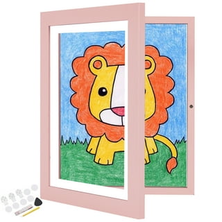 Maplefield Childrens Storage Frames for Artwork - Front Opening Art Display Frame - Great Gifts for Kids Who Love Art - Easy Change Artwork Picture