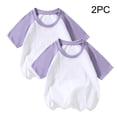 thumbnail image 1 of ATOGUTA 2 Pack Boys Girls Shirts Short Sleeve T Shirts Kids Summer Tops Crewneck Basic Tees Purple, Size 2T-12, 1 of 4