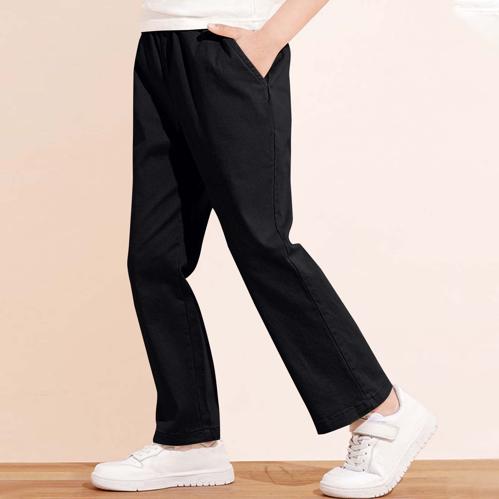 ATOGUTA 3-18 Years Boys Dress Pants Lightweight Flat Front Dress Pants ...