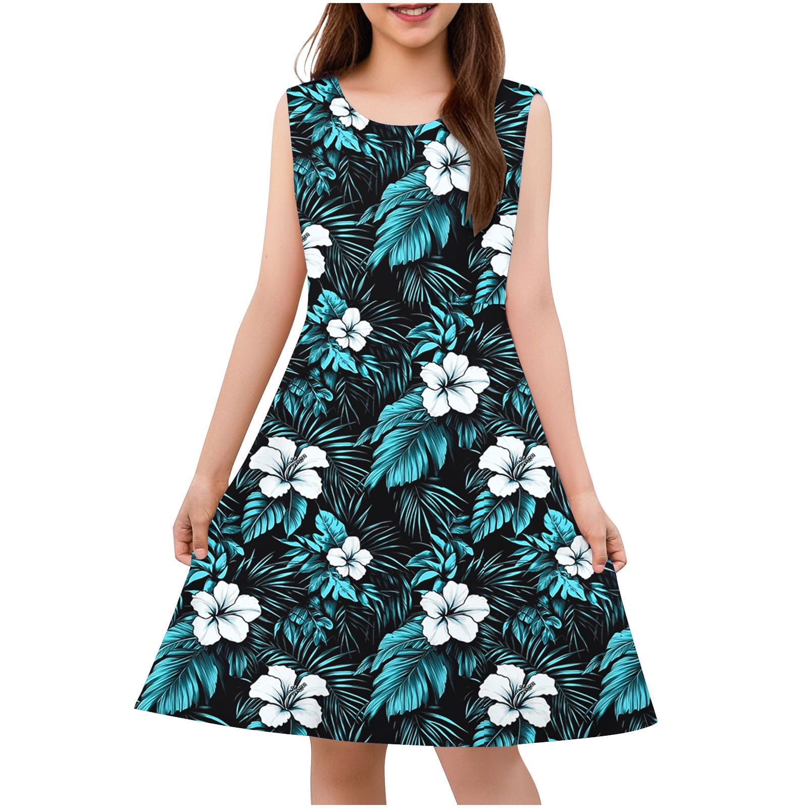 Girls Mermaid Sundress Funnycokid Girls Mermaid Dress – Cute Sleeveless Summer Sundress For Birthday Parties & Daily Wear (Ages 4-13)