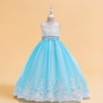 thumbnail image 1 of ATOGUTA 4-18 Years Girl Formal Dresses Tulle Dresses Bridesmaid Wedding Communion Birthday Party Pageant Maxi Prom Gown for Kids Blue, 1 of 6