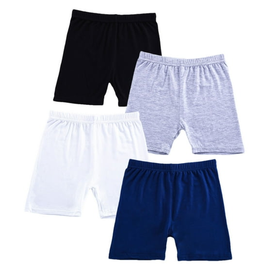 ATOGUTA 4 Pack Girls Undershorts Cartwheel Shorts Girl Bike Shorts Kids Biker Under Dress Dance Shorts Girls Clothes Multicolor, Size 2T-13