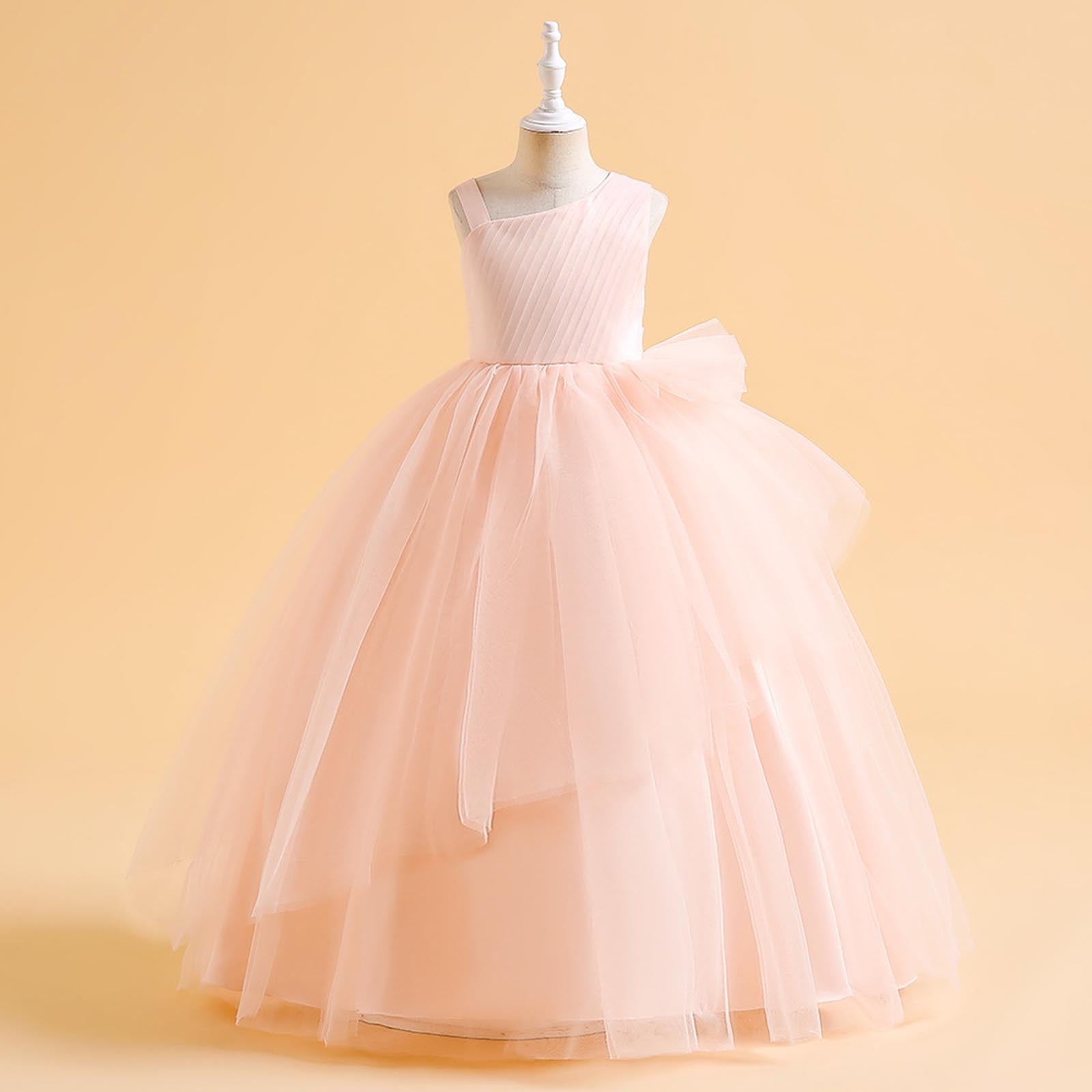 princess polly baby blue dress Champagne Junior Bridesmaid Dresses Lace Satin Chiffon Flower Girl Dresses  Wedding Lb21923 - Flower Girl Dress and Girl Prom Dress price main image 0