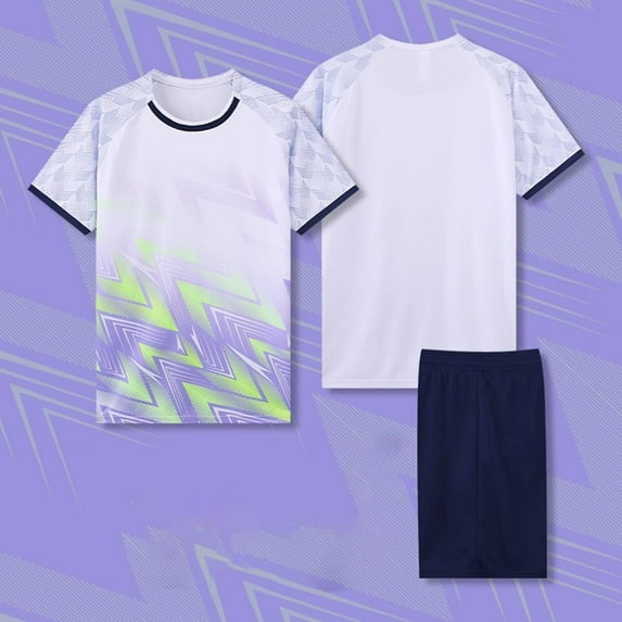 ATOGUTA Activewear Clothing Set for Boys Size 4-14 Years 2 Piece Short Sleeve Crewneck Performance Tees and Athletic Shorts for Boys White