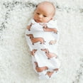 thumbnail image 1 of ATOGUTA Baby Boy Swaddle Wrap Cocoons Sleeping Bag with Matching Knotted Bow Headband Swaddle 0-3 Months, 1 of 5