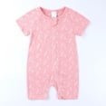 thumbnail image 1 of ATOGUTA Baby Boys' Bodysuits Cute Pattern Short Sleeve Double Zipper Romper Jumpsuit Pink, Sizes 3M-3T, 1 of 5