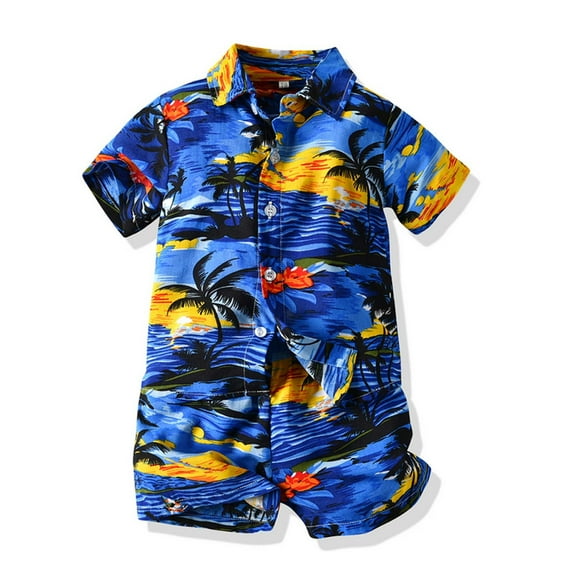 ATOGUTA Baby Boys' Clothing Sets Casual Beach Short Sleeve Shirts Shorts 2-Piece Set, Sizes 6M-6