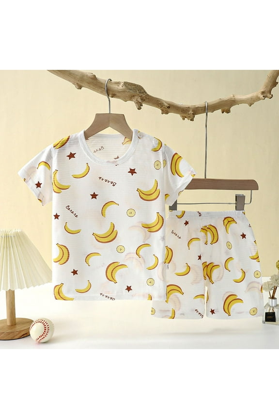 Baby Clothes Boys 2 Piece Short Sleeve Pjs Kids Summer Sleepwear Clothes Set 6M-6