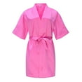 thumbnail image 1 of ATOGUTA Baby Kids Girls Silk Kimono Robe Bath Robes Girl Satin Robe Nightgown for Wedding Birthday Spa Party Hot Pink, Size 2T-11, 1 of 8