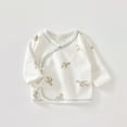 thumbnail image 1 of ATOGUTA Baby Long Sleeve Side-snap Cotton Shirt Unisex Newborn Girls Boys Kimono Tee Shirts Top Size 0-6M, 1 of 3