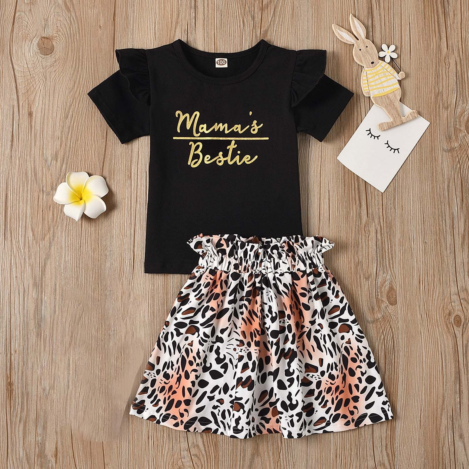 VARMILO 3-Pack Toddler Girls Summer Outfits - Animal Print T-Shirt & Shorts Sets Size 2-8 Years - View #10
