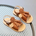 thumbnail image 1 of ATOGUTA Beach Sandals for Girls Kids Strap Flat Sandals Open Toe Summer Tassels Casual Sandals(Toddler/Little Kid), 1 of 4