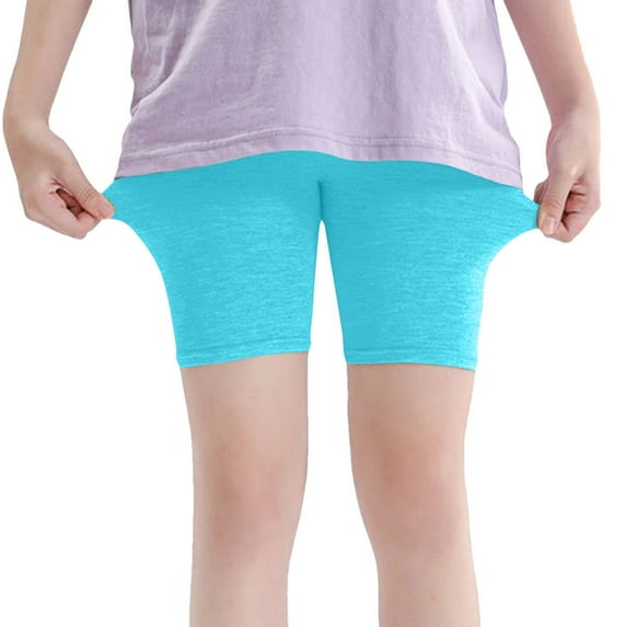 ATOGUTA Bike Shorts Girls Kids Bike Cartwheel Shorts Safety Under Dress Dance Shorts Mint Green, Size 6-12