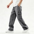 thumbnail image 1 of ATOGUTA Bootcut Jeans for Boys Elastic Waist Jeans Stretch Fashion Denim Pants Size 12-16, Dark Gray, 1 of 5