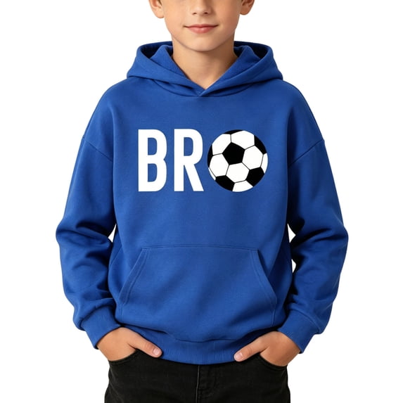 ATOGUTA Boy Hoodies Lightweight Soft Athletic Soccer Hoodies Sweatshirt for Boys with Pocket Size 1T-13, Blue