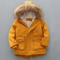 thumbnail image 1 of ATOGUTA Boy's Padded Winter Coat Waterproof Ski Jacket Outdoor Warm Winter Coat Windproof Rain Jacket Snow Coat Yellow, Size 3T-10, 1 of 4
