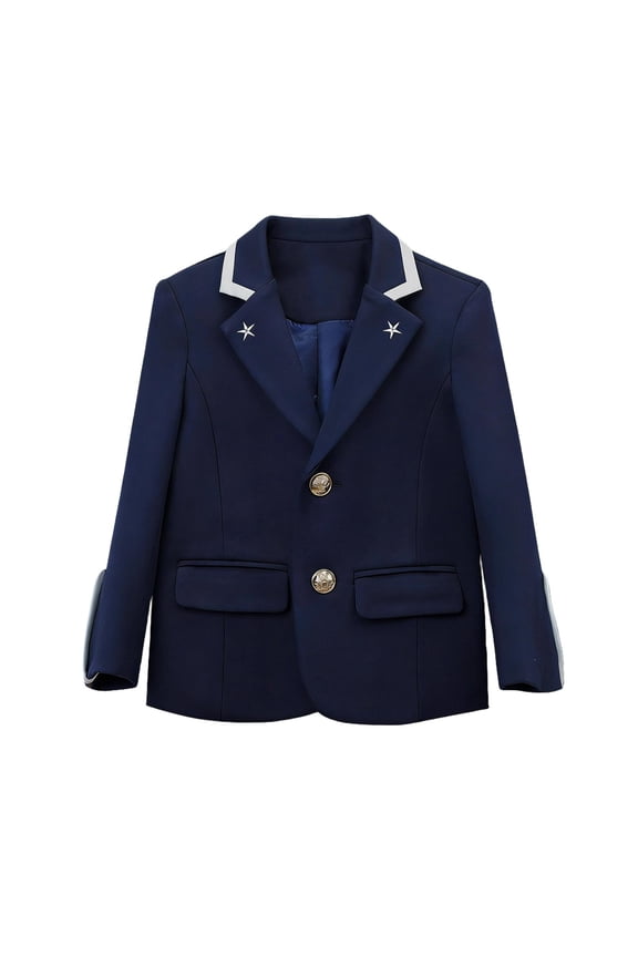 Boy's Suit Jackets Kids Sports Coats Boys Blazers for School Wedding Size 2T-12, Blue