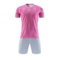 thumbnail image 1 of ATOGUTA Boys' Active Shorts Set Size 4-16 Years Loose Athletic Performance Crew Neck T-Shirt and Short Outfits Hot Pink, 1 of 4
