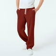 thumbnail image 1 of ATOGUTA Boys Athletic Open Bottom Pants Kids Active Lightweight Sweatpants Casual Jogger Pants with Pockets Size 4T-15, Wine, 1 of 4