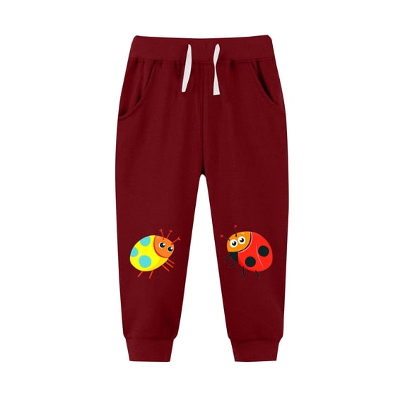 ATOGUTA Boys Athletic Pants Kids Clothes Active Soft Fleece Joggers for Boys Size 2T 13 Red
